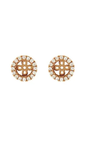 14K ROSE GOLD DIAMOND EARRING JACKETS G11468