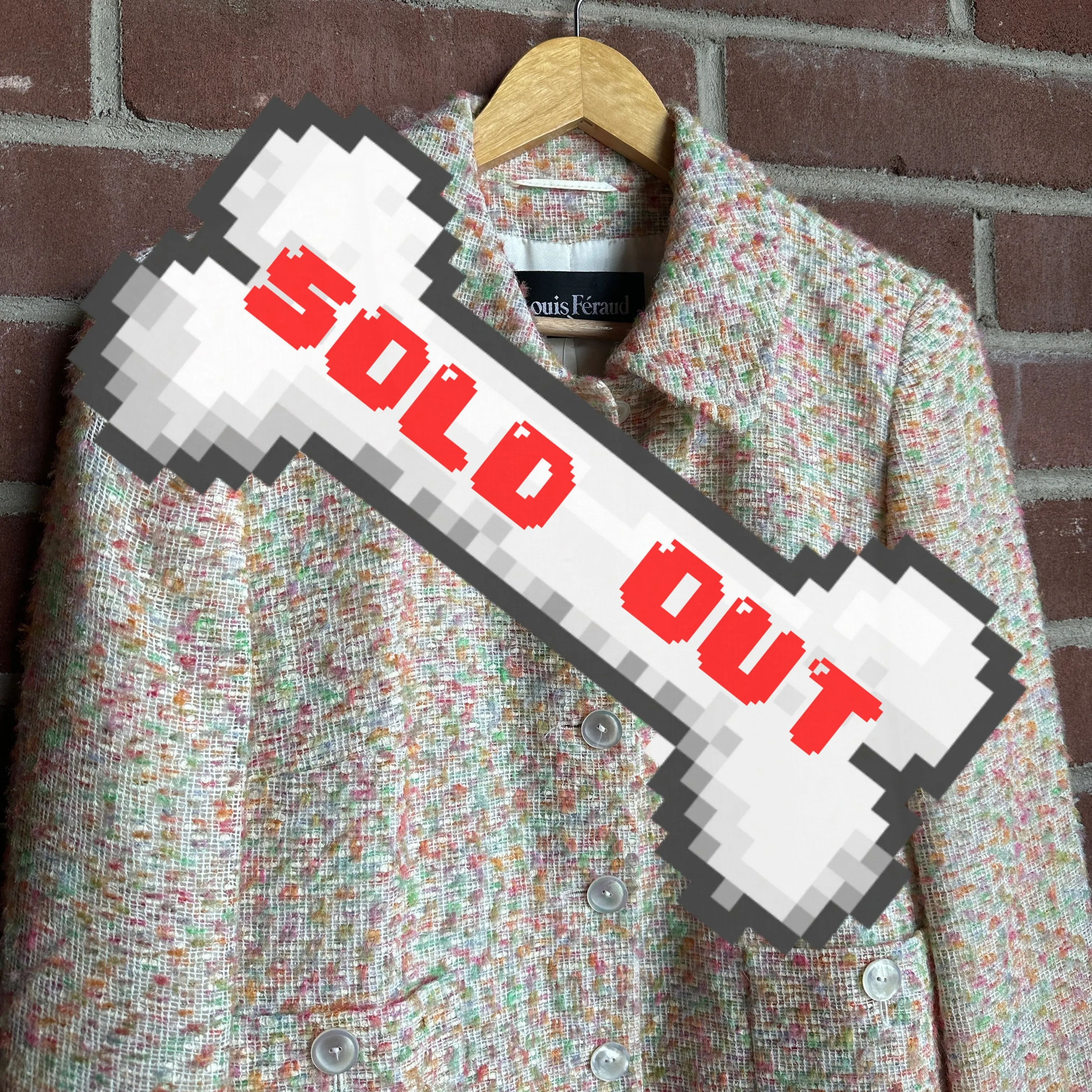 80s Multi-Pastel Colored “Louis Féraud” Blazer