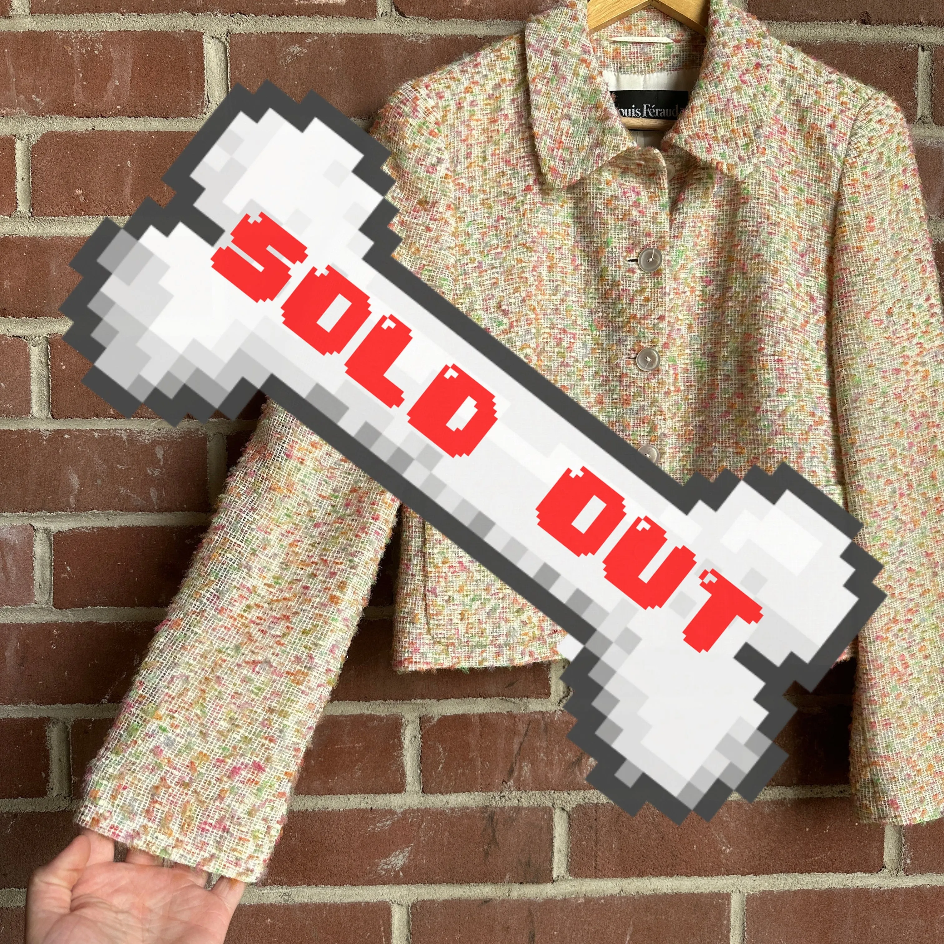 80s Multi-Pastel Colored “Louis Féraud” Blazer