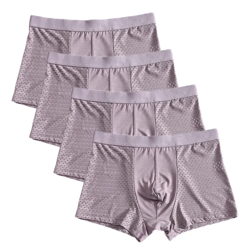 Bamboo Fiber Breathable Men's Boxer (4pcs)