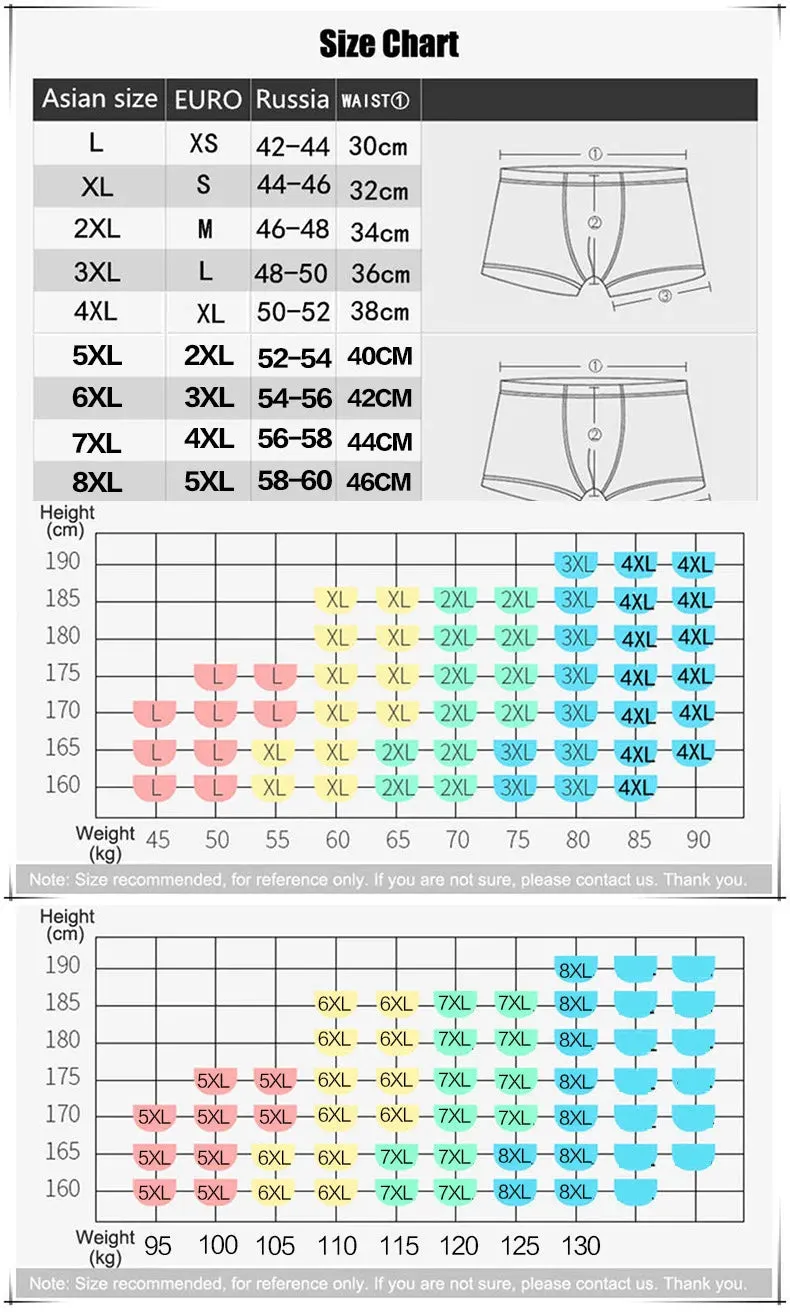 Bamboo Fiber Breathable Men's Boxer (4pcs)