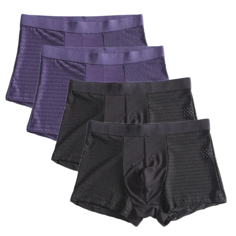 Bamboo Fiber Breathable Men's Boxer (4pcs)