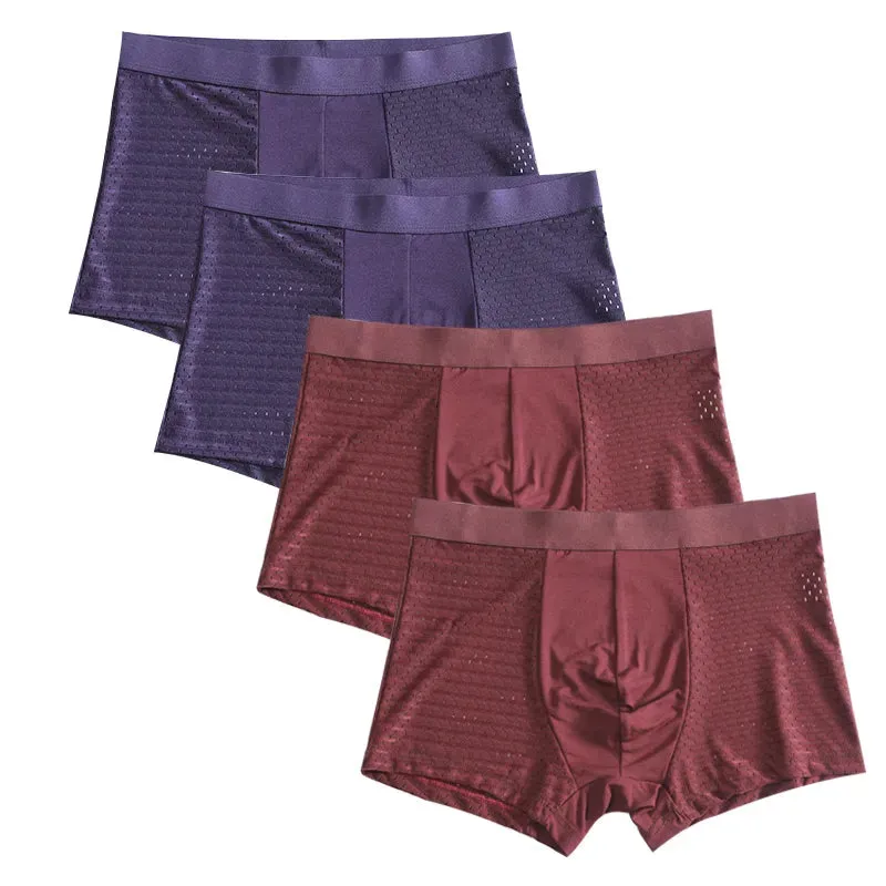 Bamboo Fiber Breathable Men's Boxer (4pcs)