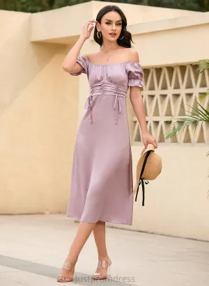 Baylee Sleeves Sheath Satin Dresses Short Elegant V-Neck Club Dresses Midi