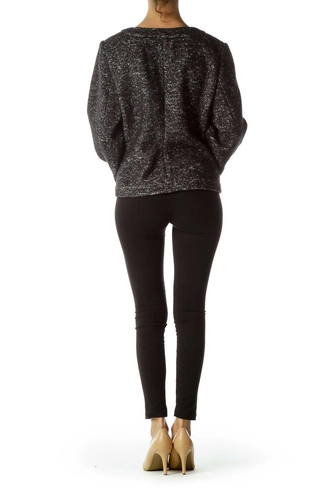 Black Wool Tweed Jacket