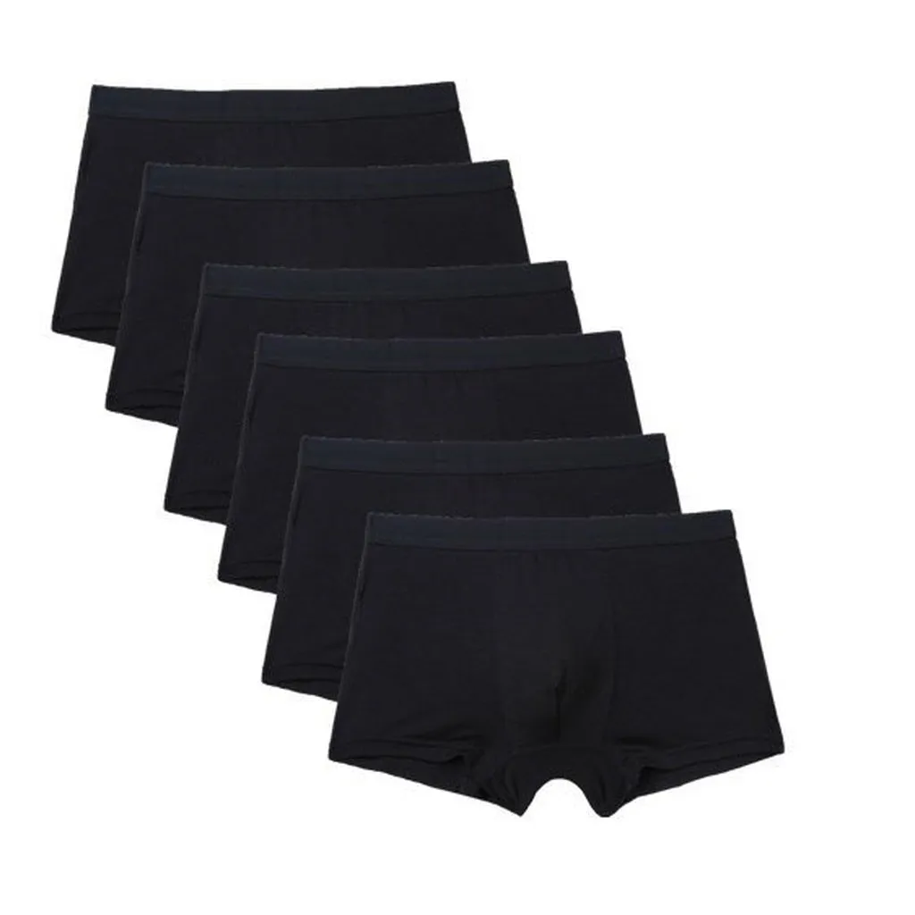 Boxer Men Solid Bamboo Fiber Breathable Comfortable Underwear Man Boxers Super-Elastic Shorts Black Underpants Male Panties Gay