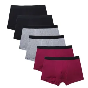 Boxer Men Solid Bamboo Fiber Breathable Comfortable Underwear Man Boxers Super-Elastic Shorts Black Underpants Male Panties Gay