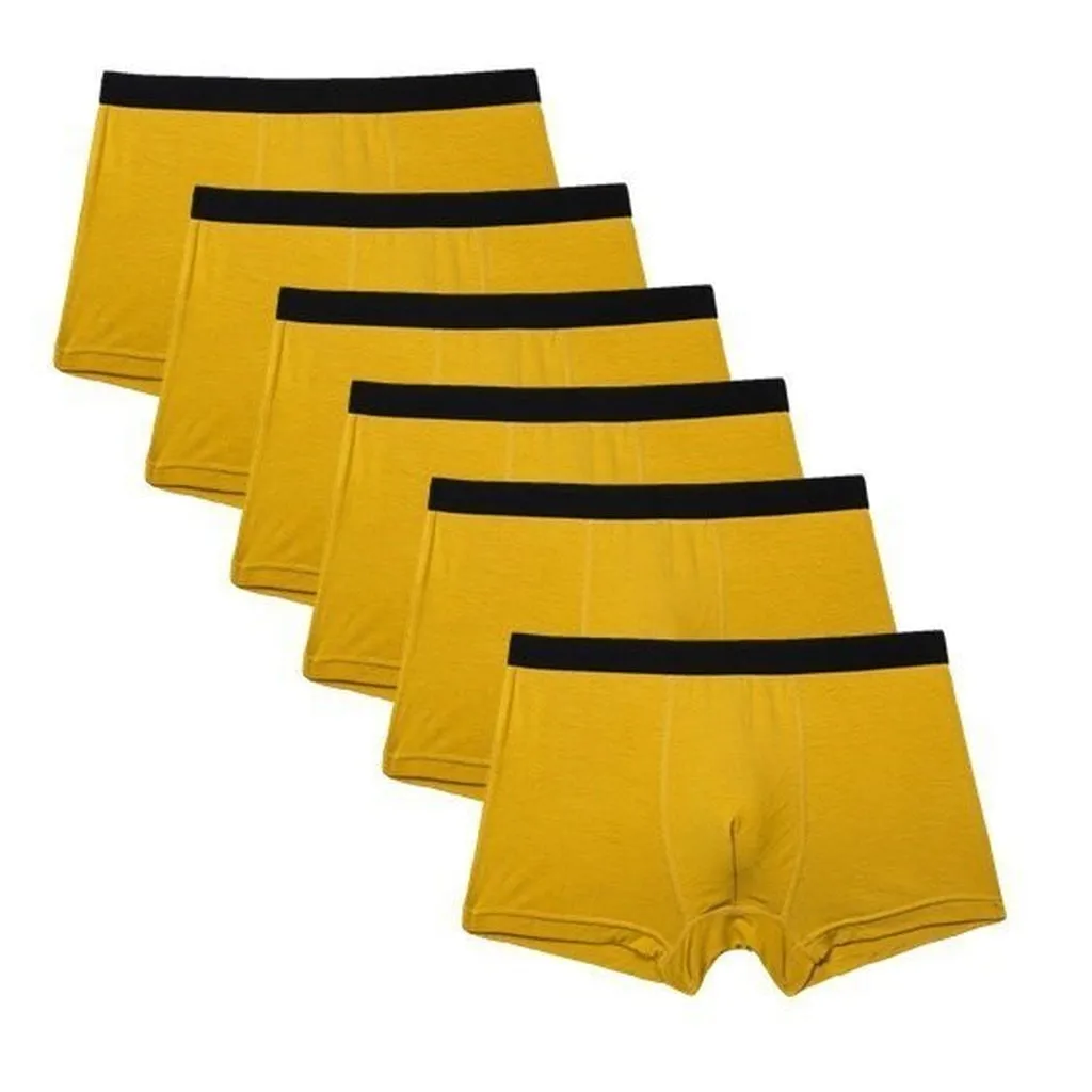 Boxer Men Solid Bamboo Fiber Breathable Comfortable Underwear Man Boxers Super-Elastic Shorts Black Underpants Male Panties Gay