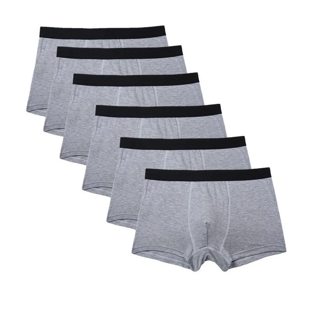 Boxer Men Solid Bamboo Fiber Breathable Comfortable Underwear Man Boxers Super-Elastic Shorts Black Underpants Male Panties Gay