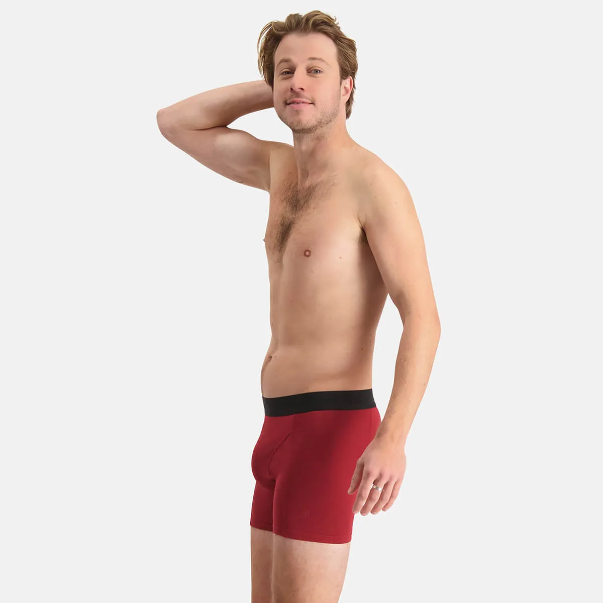 Boxershorts Rick (3-pack) - Bordeaux Rood, Zwart & Zwart