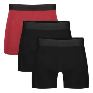 Boxershorts Rick (3-pack) - Bordeaux Rood, Zwart & Zwart
