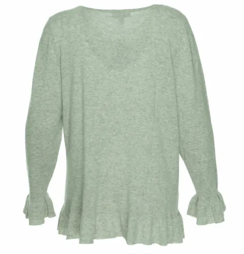 Charter Club Women's Plus Size Cashmere Embellished Peplum Sweater Gray Size 3X