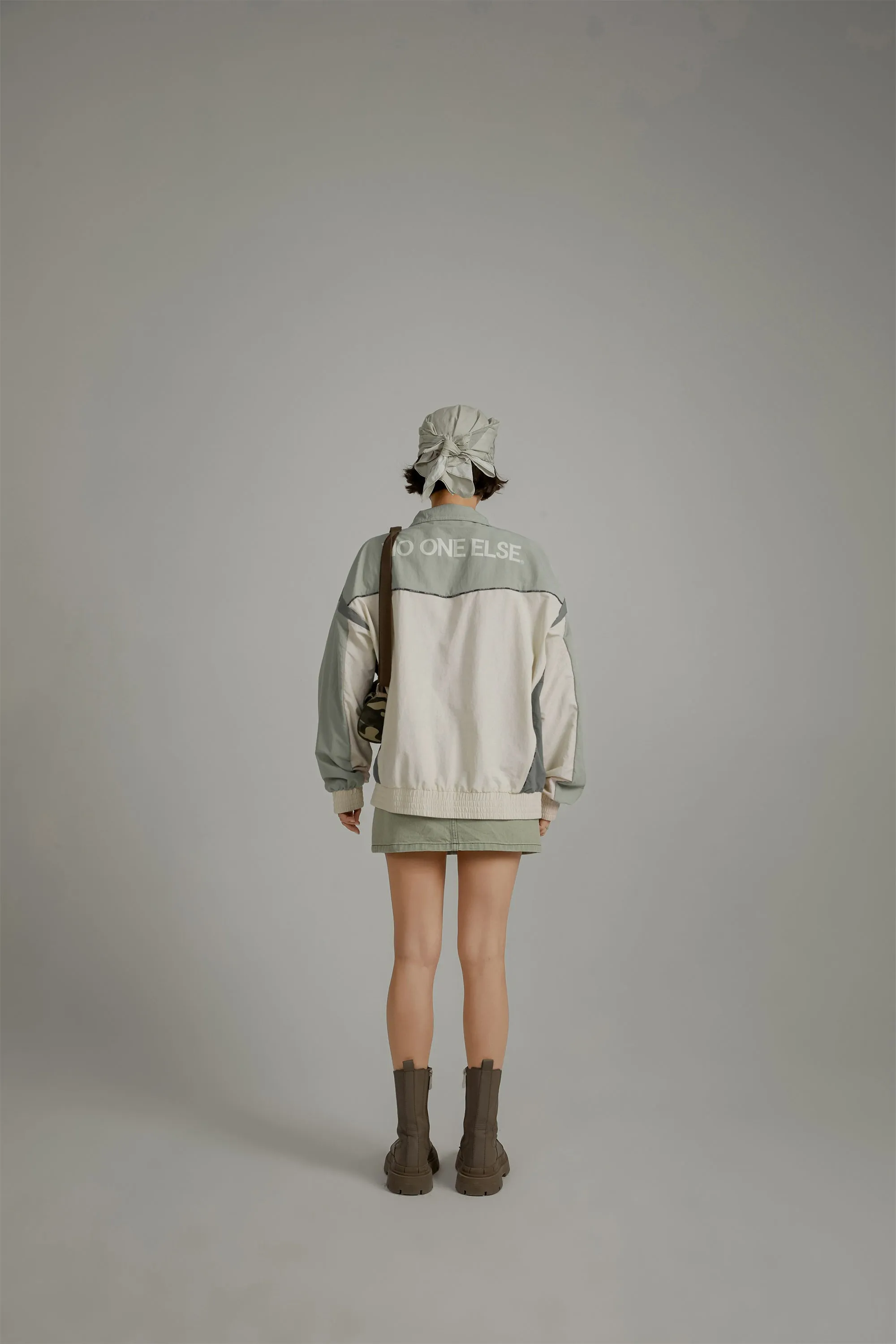 Color Matching Loose Fit Field Jacket