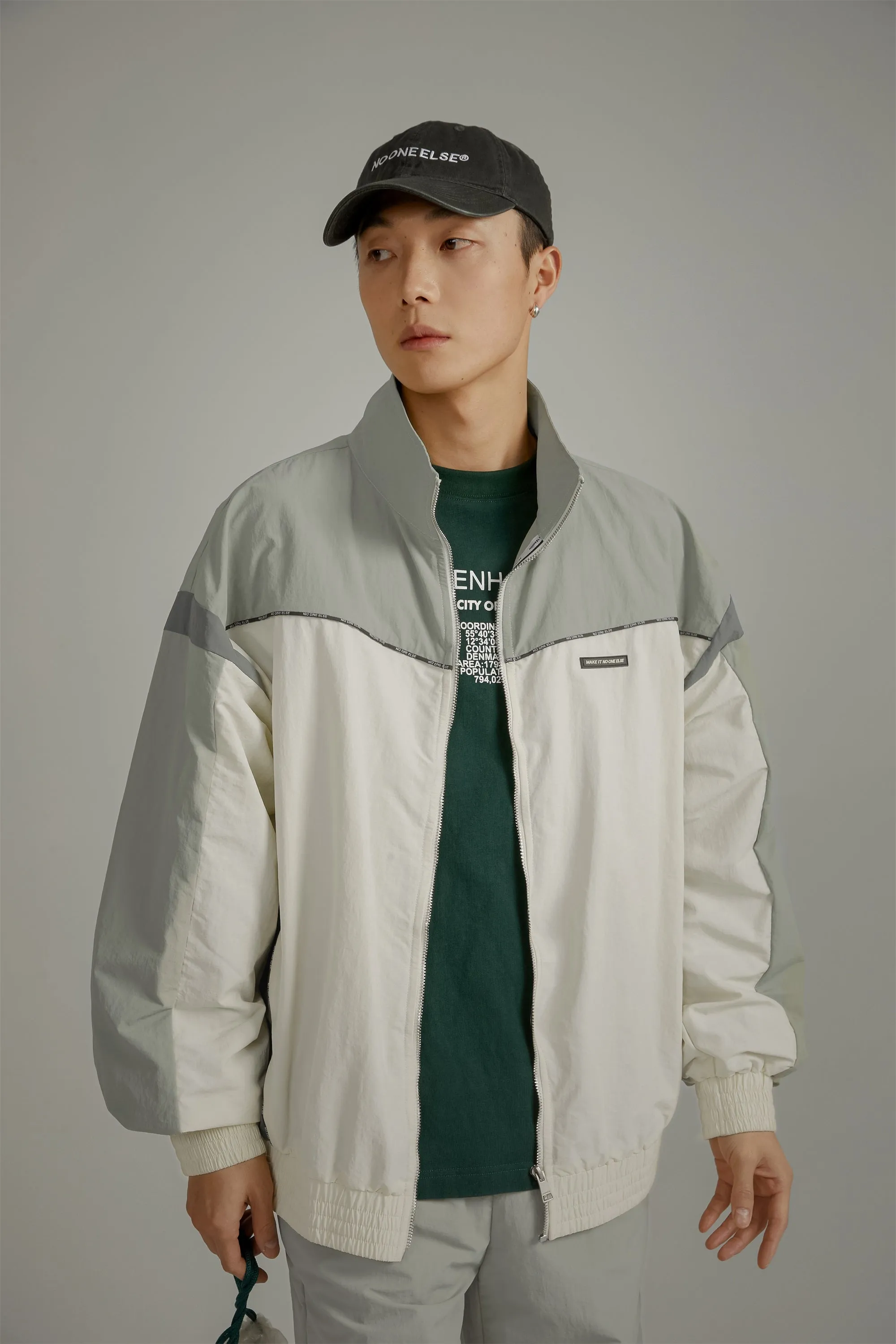 Color Matching Loose Fit Field Jacket