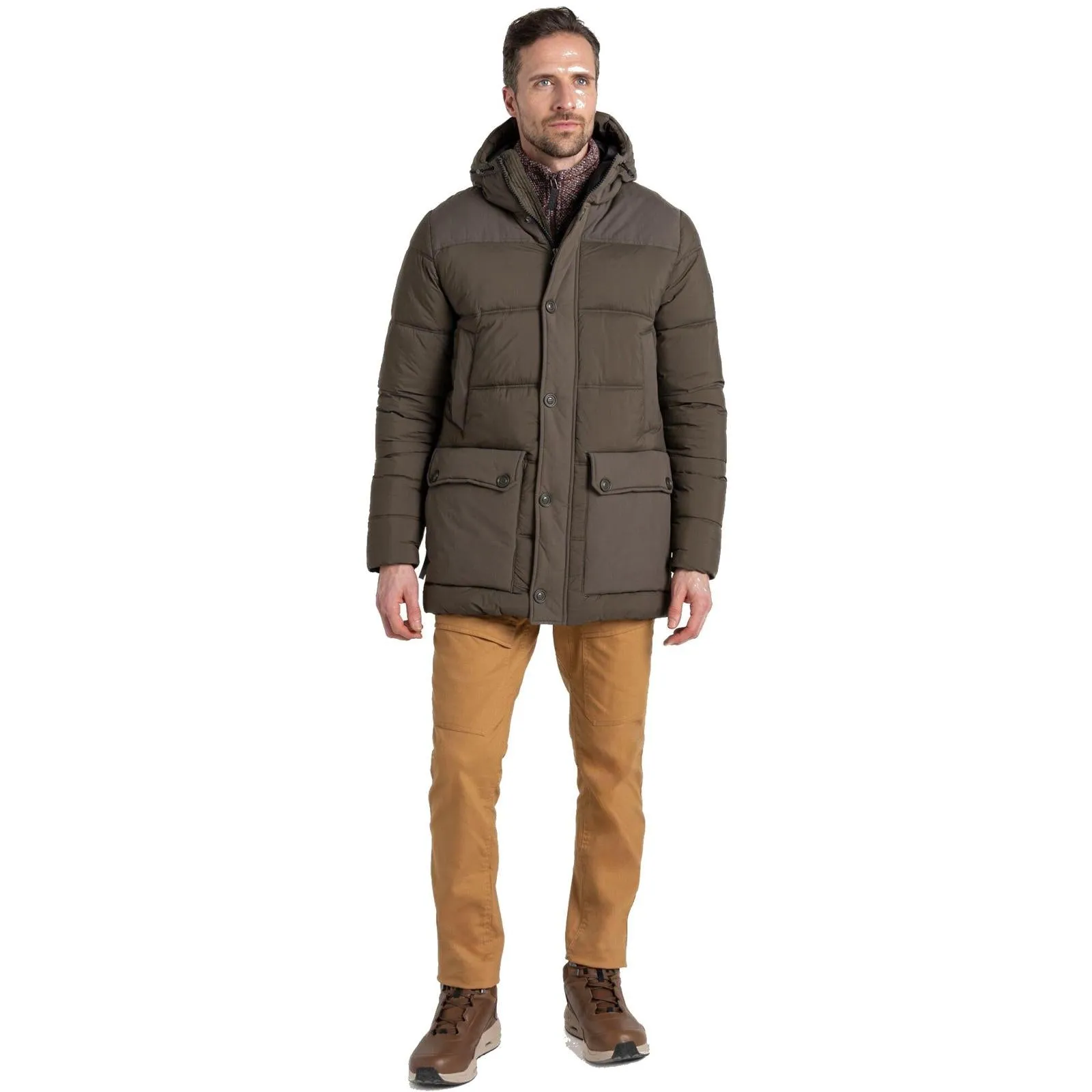 Craghoppers Mens Flynn Insulated Insulated Padded Hooded Jacket