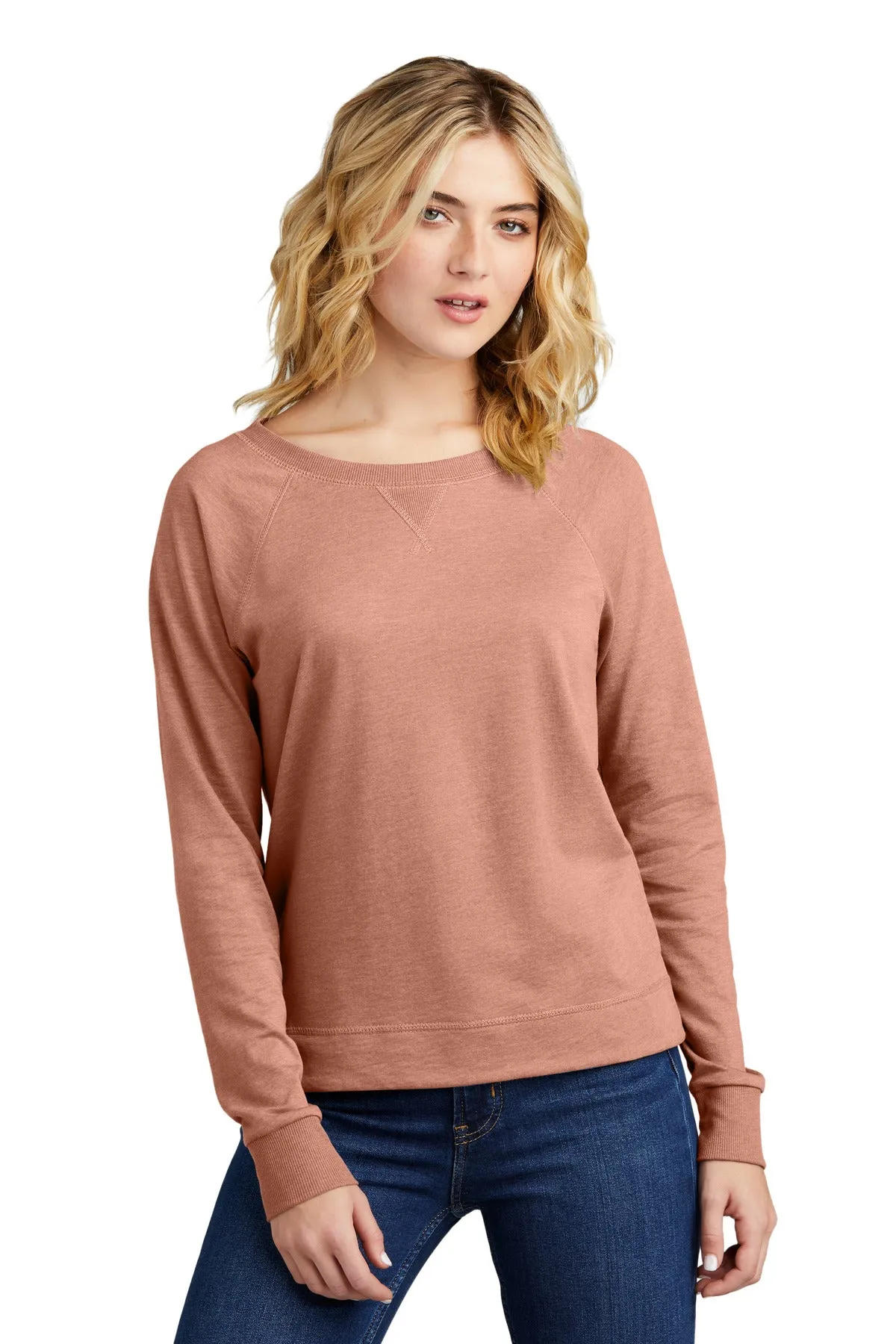 District Women's Featherweight French Terry™ Long Sleeve Crewneck DT672