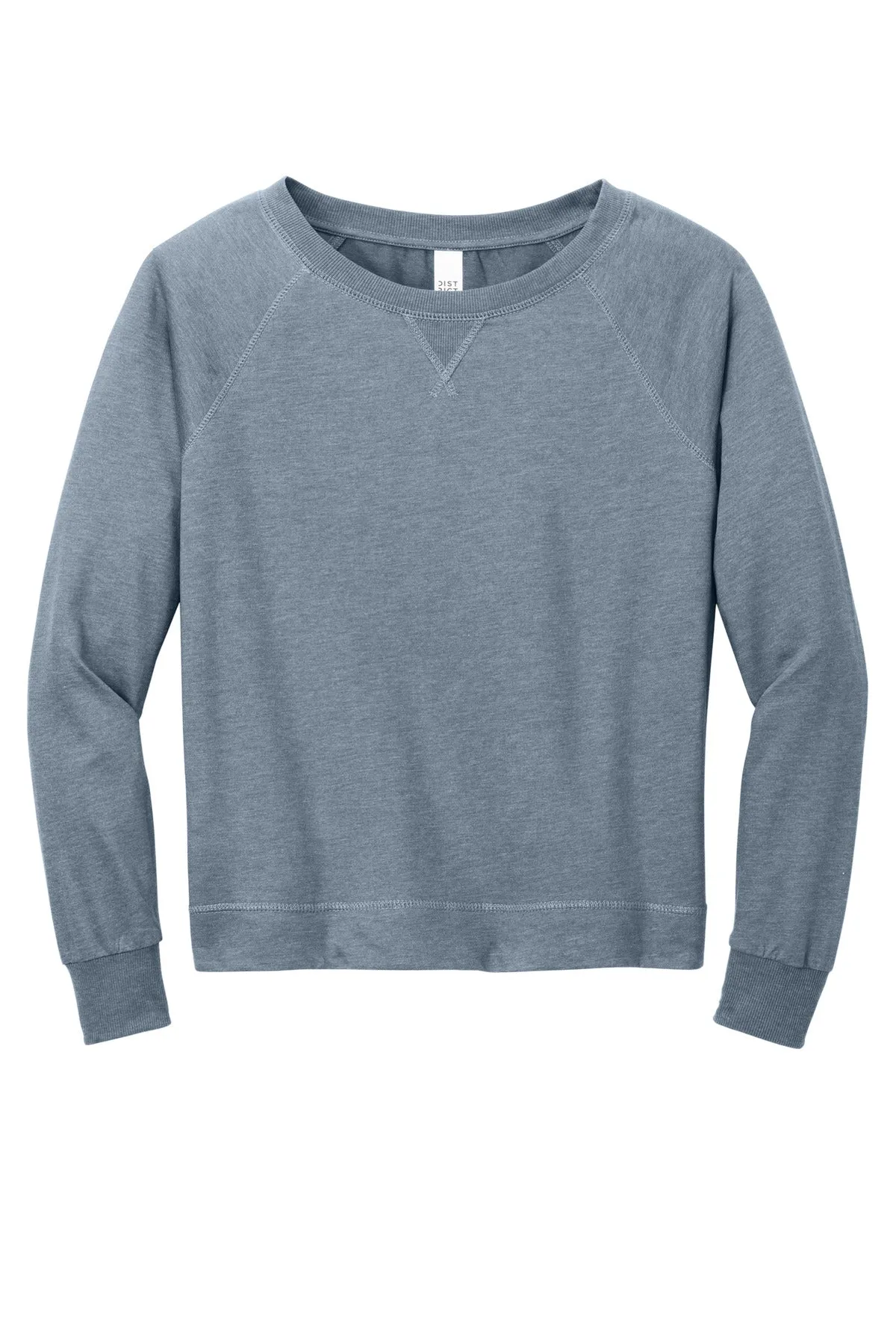 District Women's Featherweight French Terry™ Long Sleeve Crewneck DT672