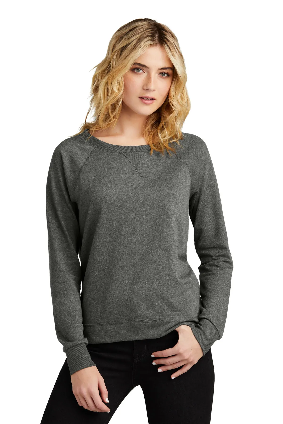 District Women's Featherweight French Terry™ Long Sleeve Crewneck DT672