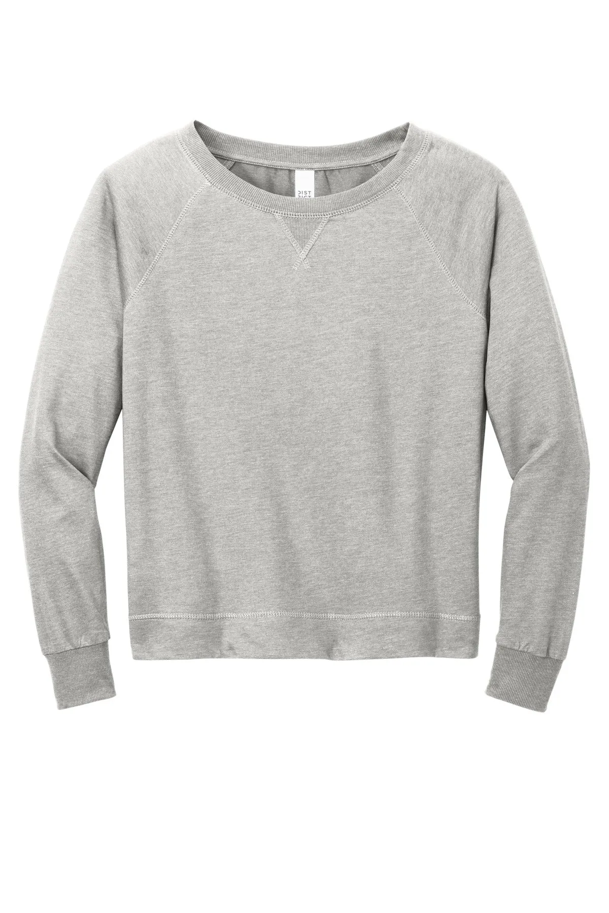 District Women's Featherweight French Terry™ Long Sleeve Crewneck DT672