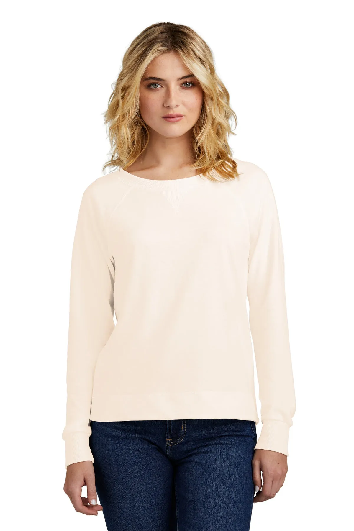 District Women's Featherweight French Terry™ Long Sleeve Crewneck DT672
