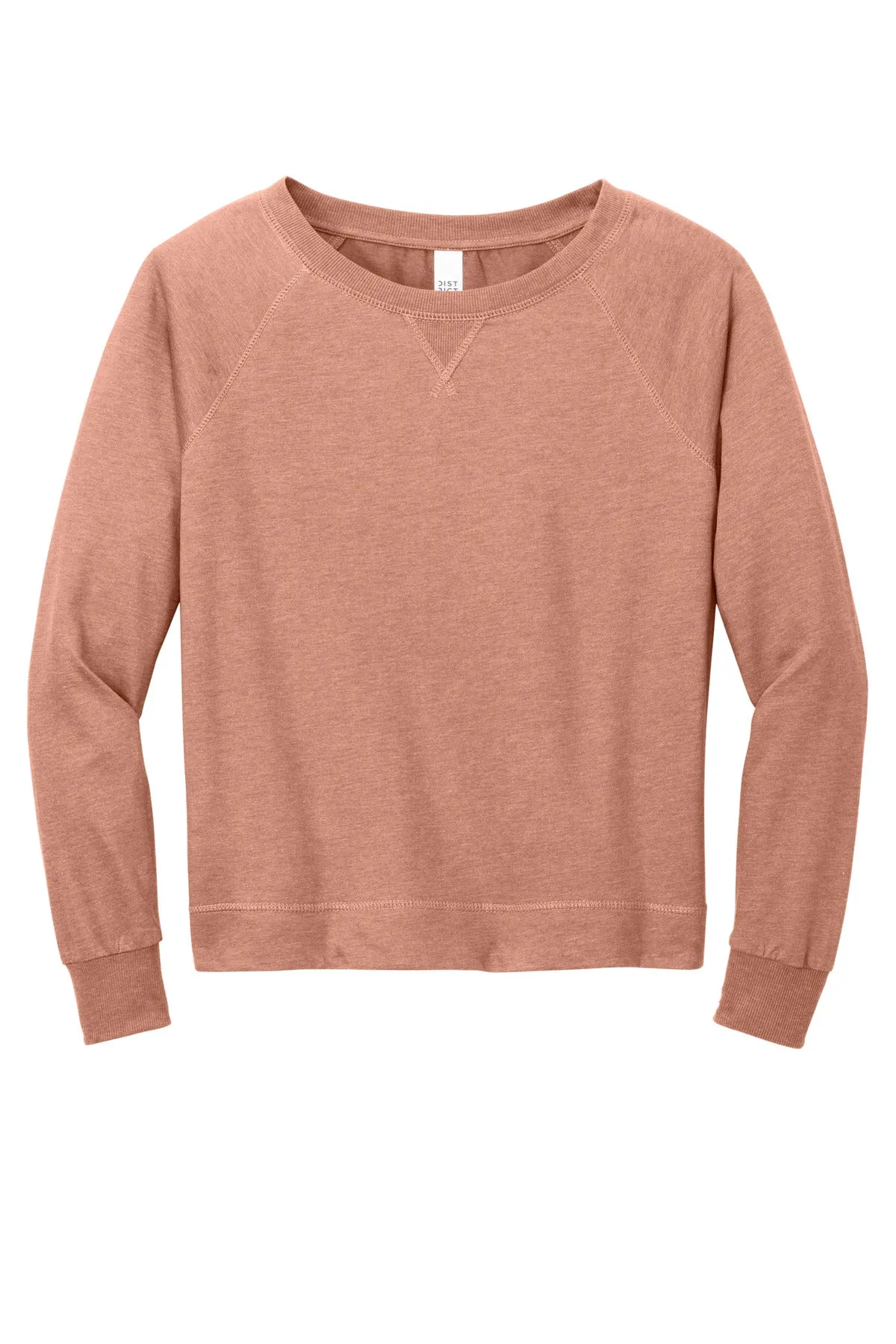 District Women's Featherweight French Terry™ Long Sleeve Crewneck DT672
