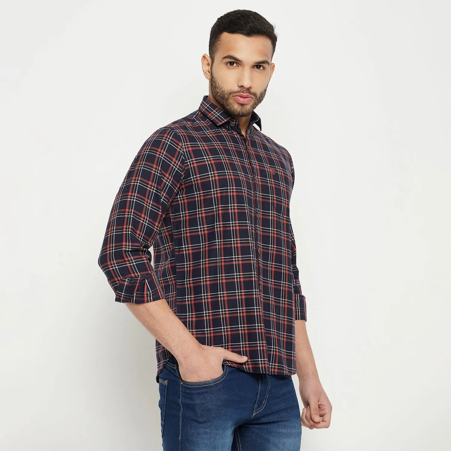 Duke Men Stardust Cotton Full Sleeve Shirt (SDO5CKTA)