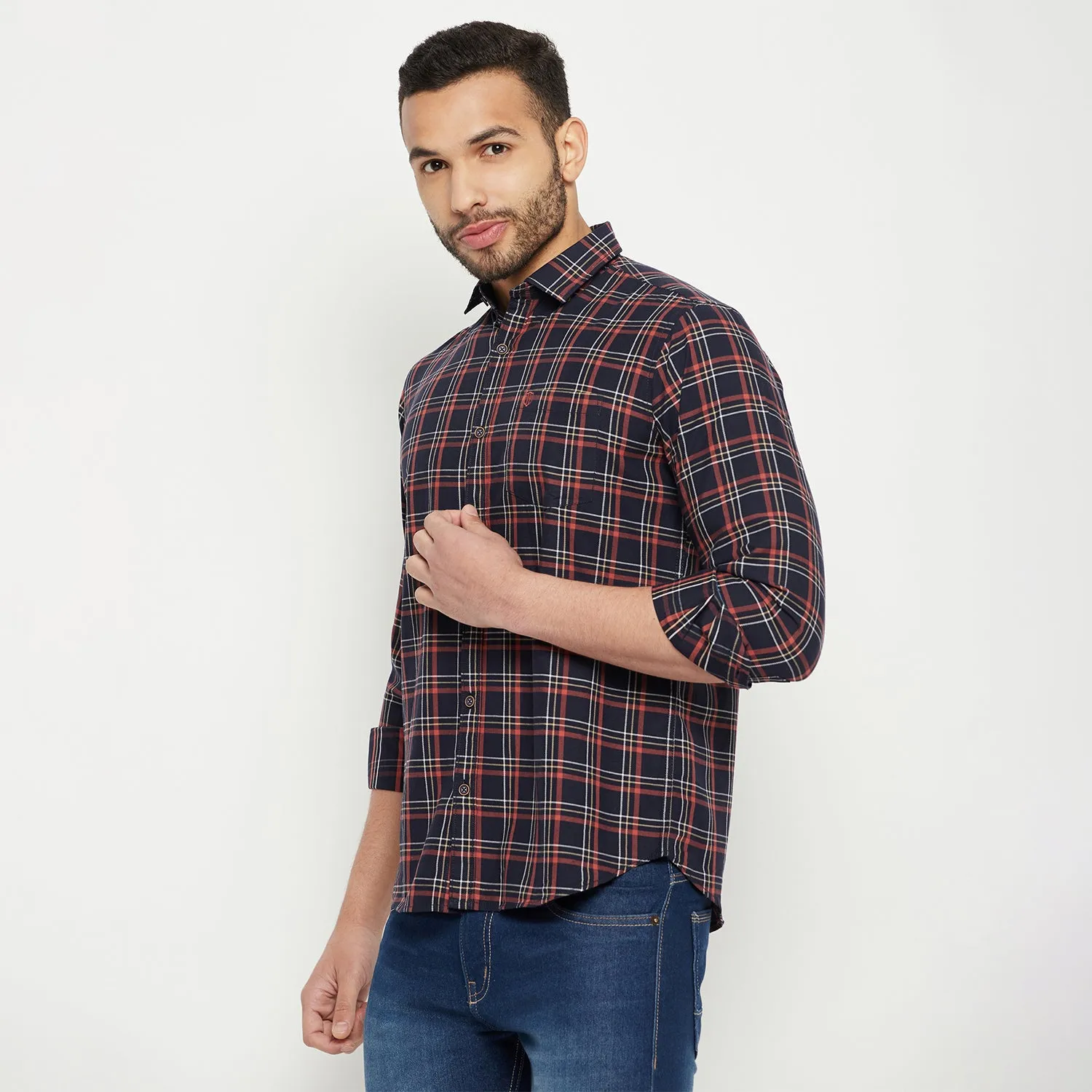 Duke Men Stardust Cotton Full Sleeve Shirt (SDO5CKTA)