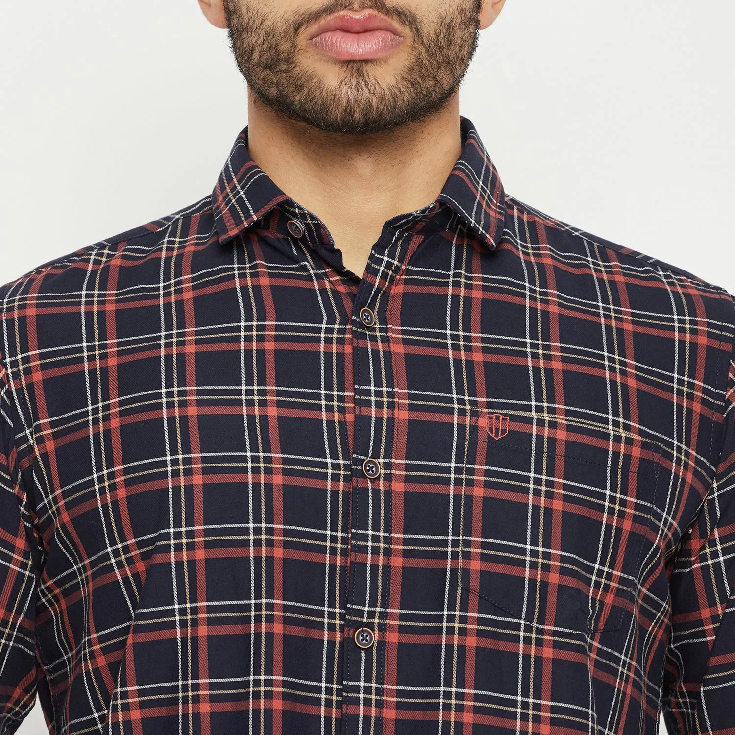 Duke Men Stardust Cotton Full Sleeve Shirt (SDO5CKTA)