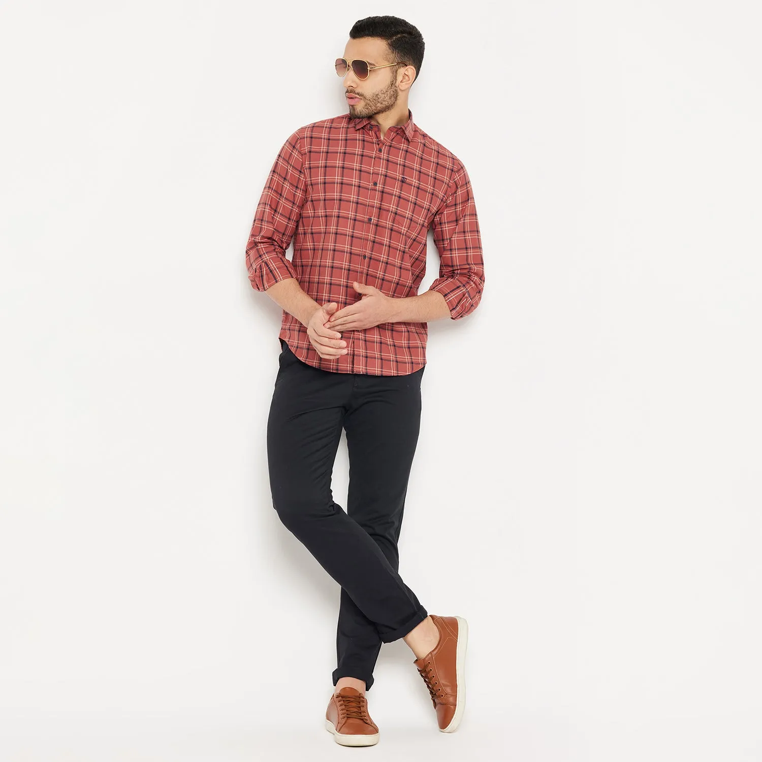 Duke Men Stardust Cotton Full Sleeve Shirt (SDO5CKTA)