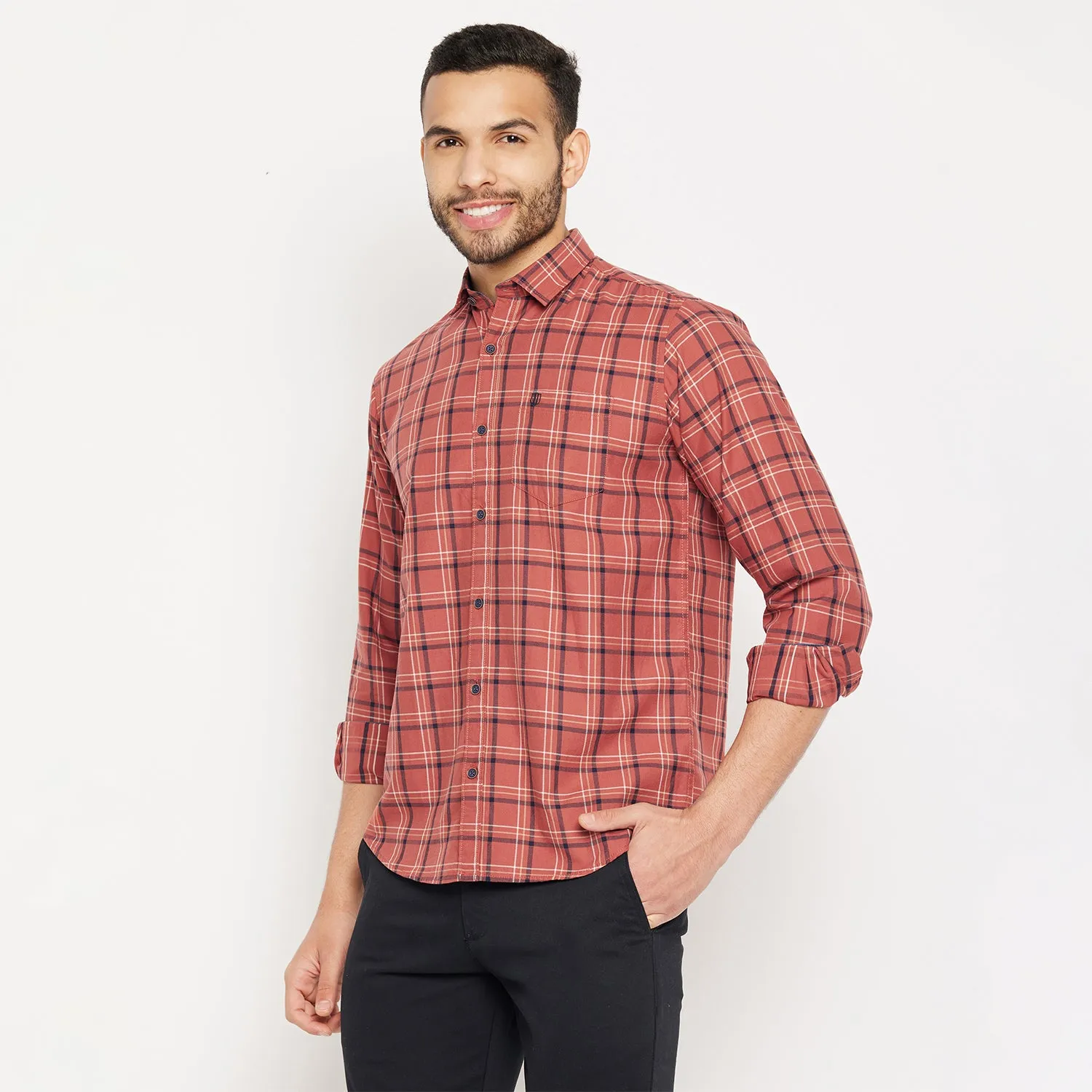 Duke Men Stardust Cotton Full Sleeve Shirt (SDO5CKTA)