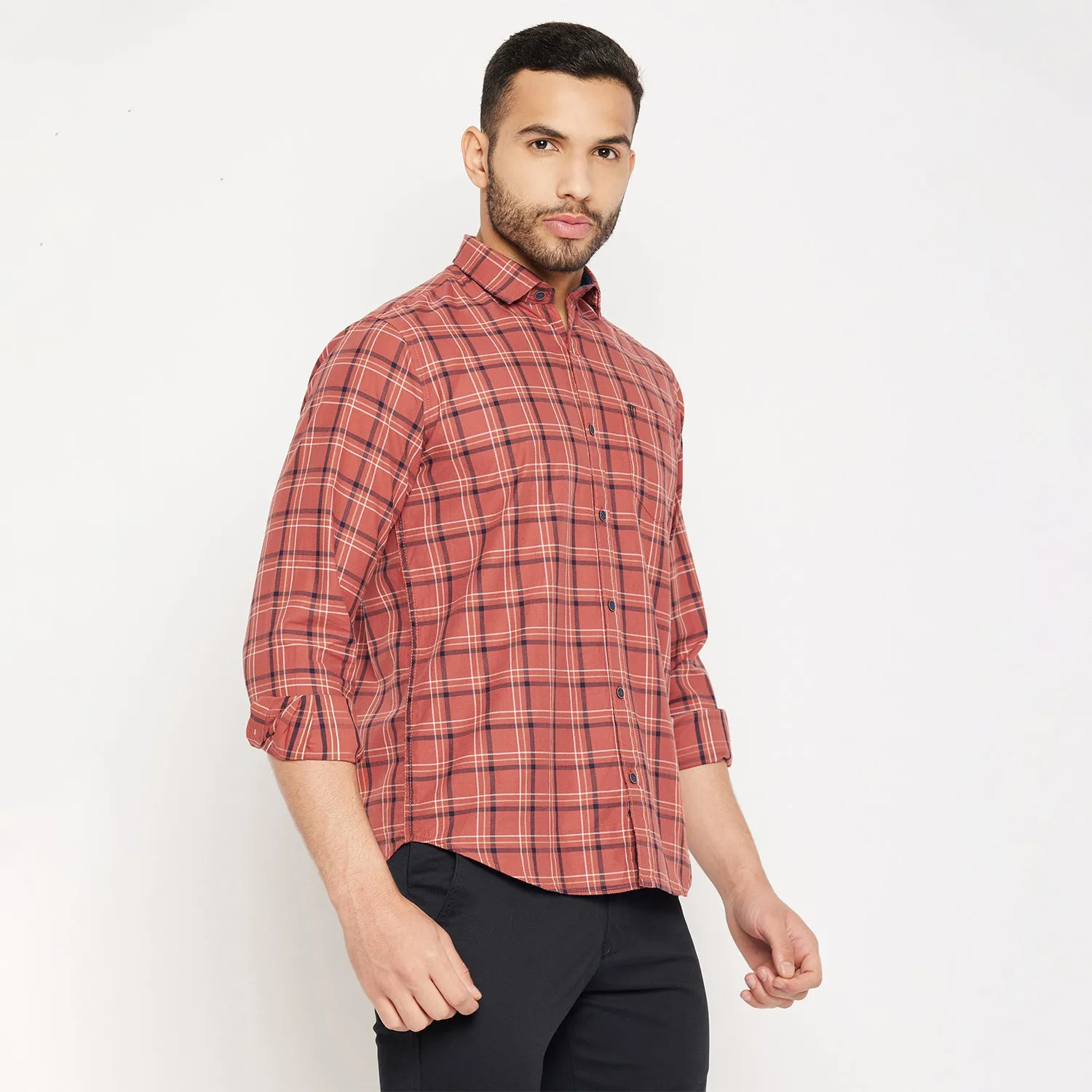 Duke Men Stardust Cotton Full Sleeve Shirt (SDO5CKTA)