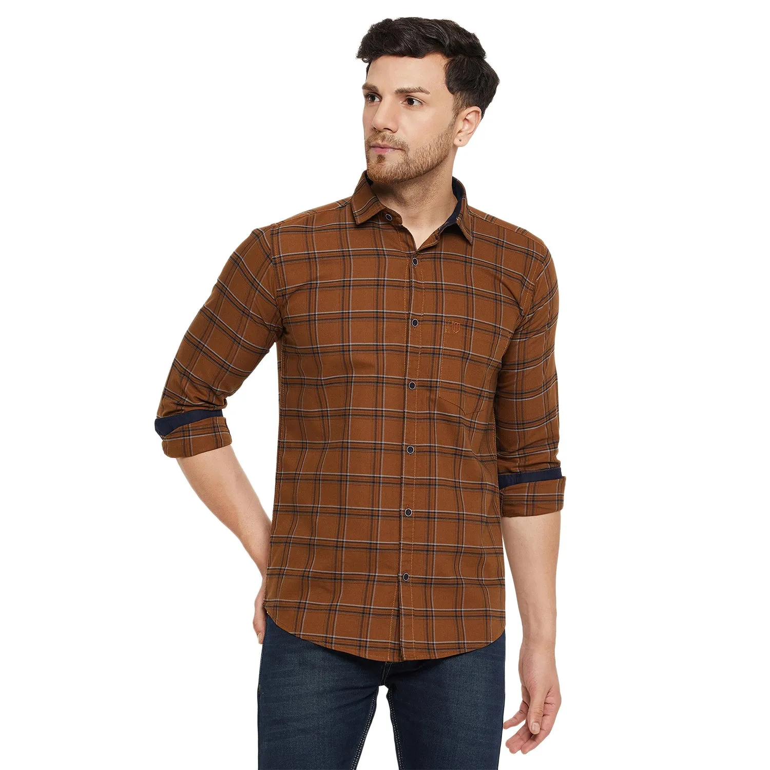 Duke Stardust Men Full Sleeve Cotton Shirt (SDO5CKON)