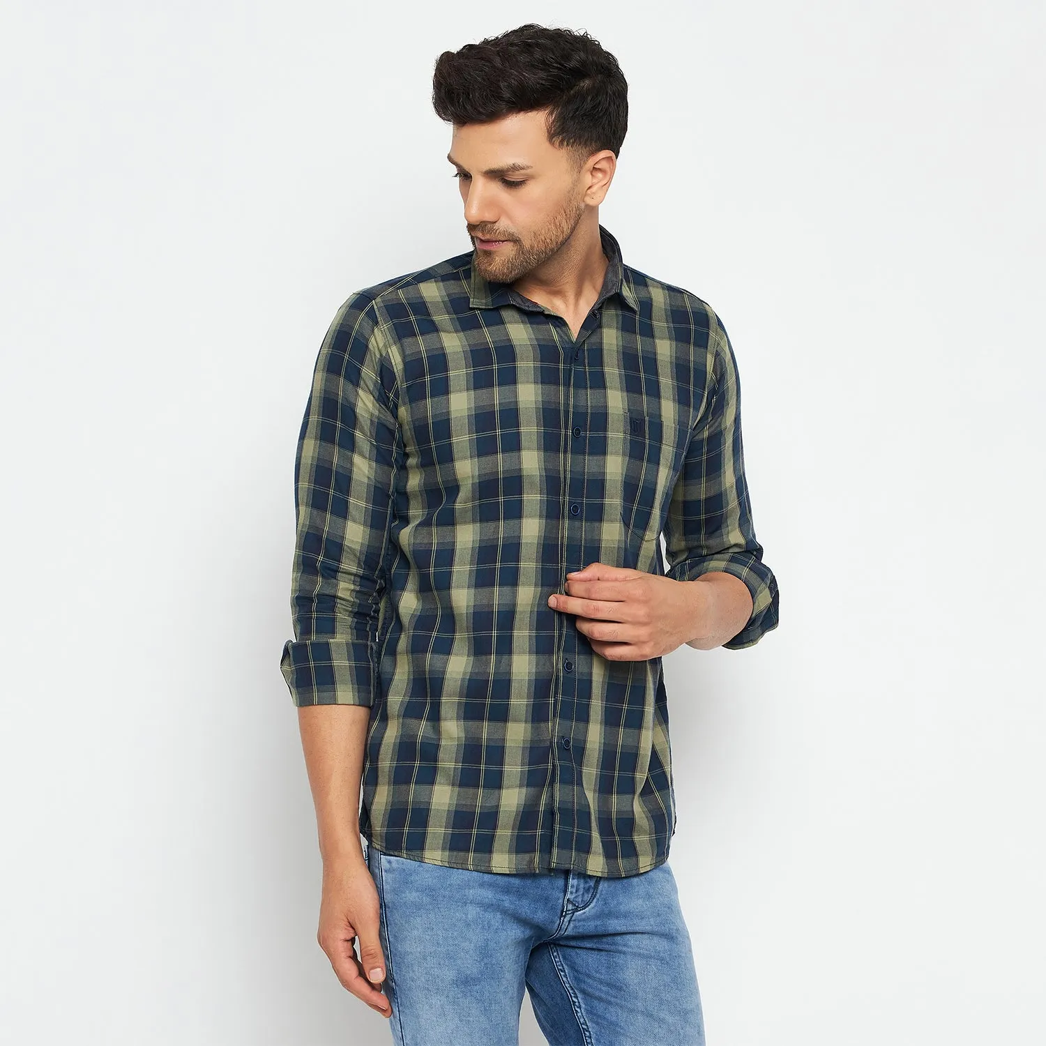 Duke Stardust Men Full Sleeve Cotton Shirts (SDO8CK)