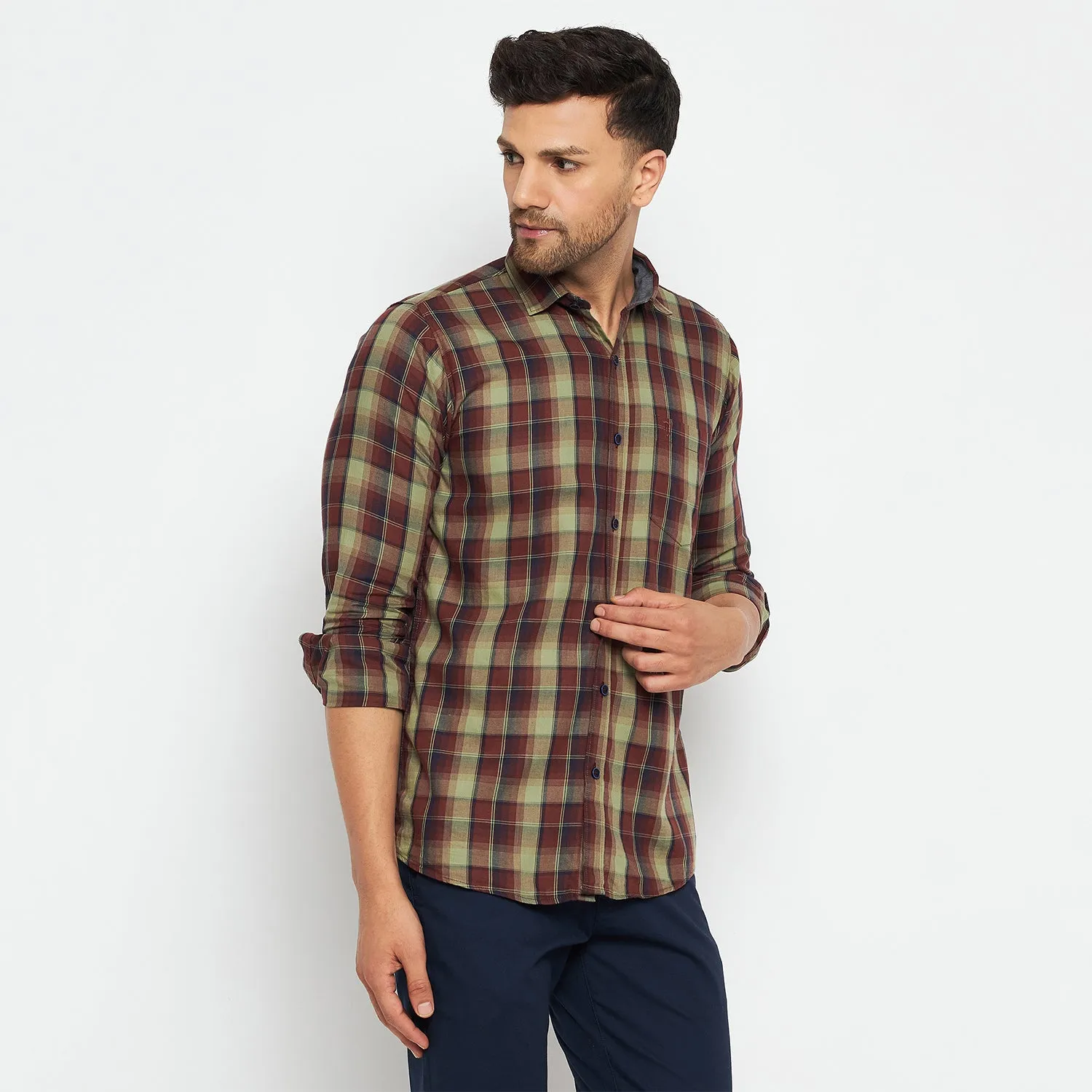 Duke Stardust Men Full Sleeve Cotton Shirts (SDO8CK)