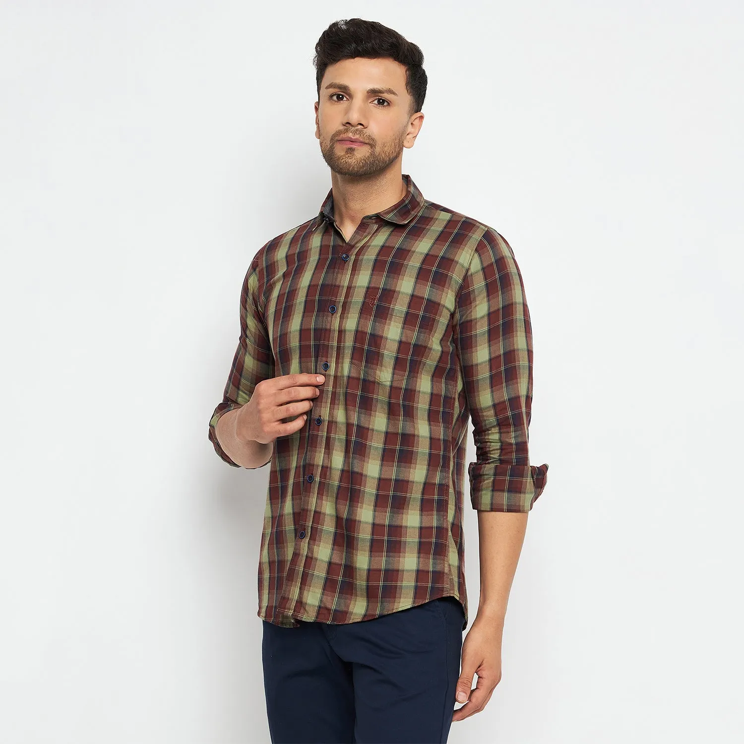 Duke Stardust Men Full Sleeve Cotton Shirts (SDO8CK)
