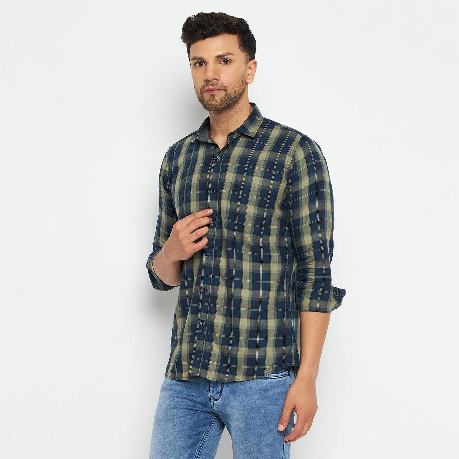 Duke Stardust Men Full Sleeve Cotton Shirts (SDO8CK)