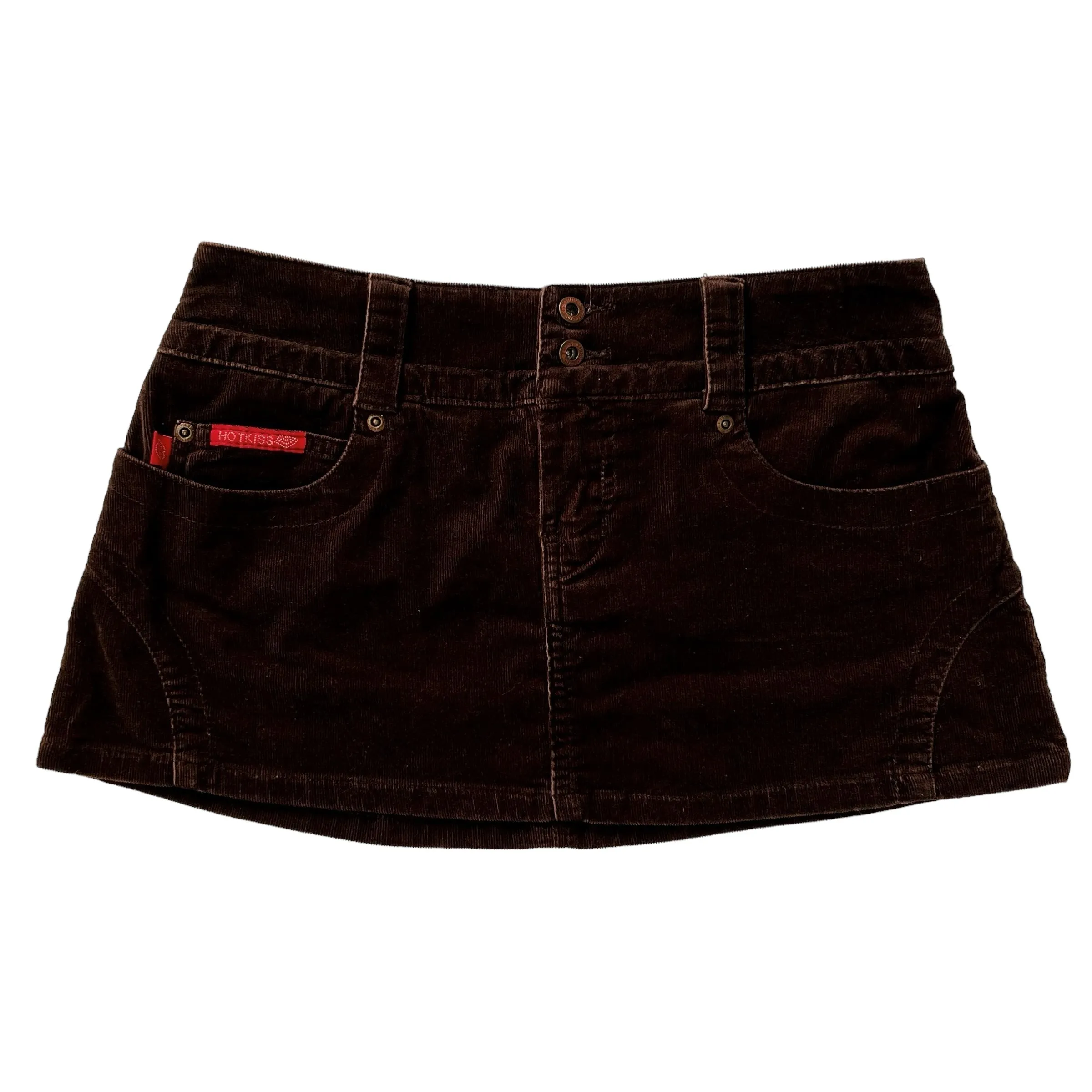 Early 2000s Chocolate Brown Micro Mini Skirt (S)