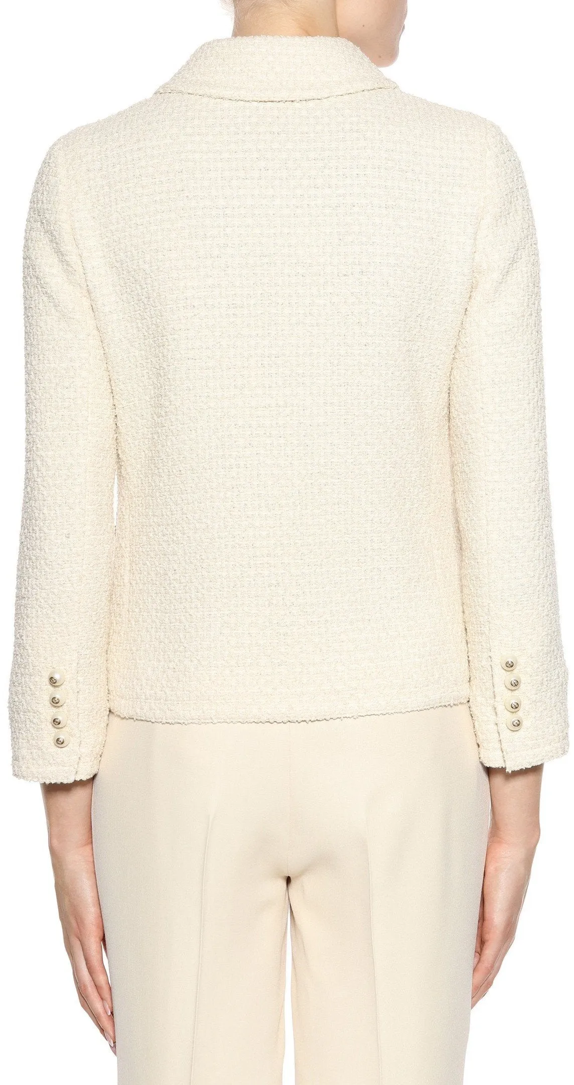 Embellished Tweed Jacket with Web Bows