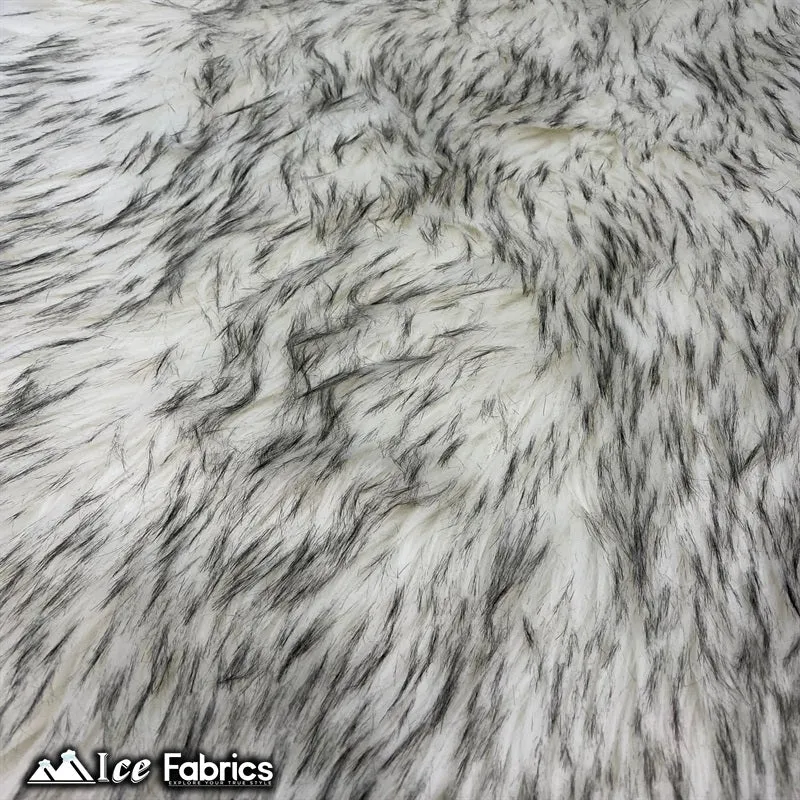 Fox Canadian Gray and White Faux Fur Fabric / Fur Material