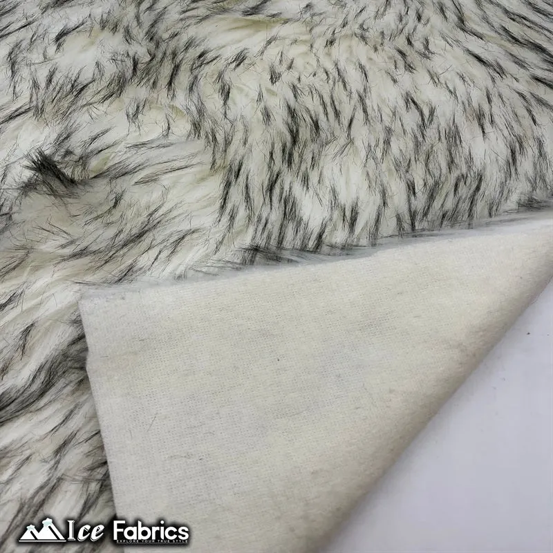 Fox Canadian Gray and White Faux Fur Fabric / Fur Material