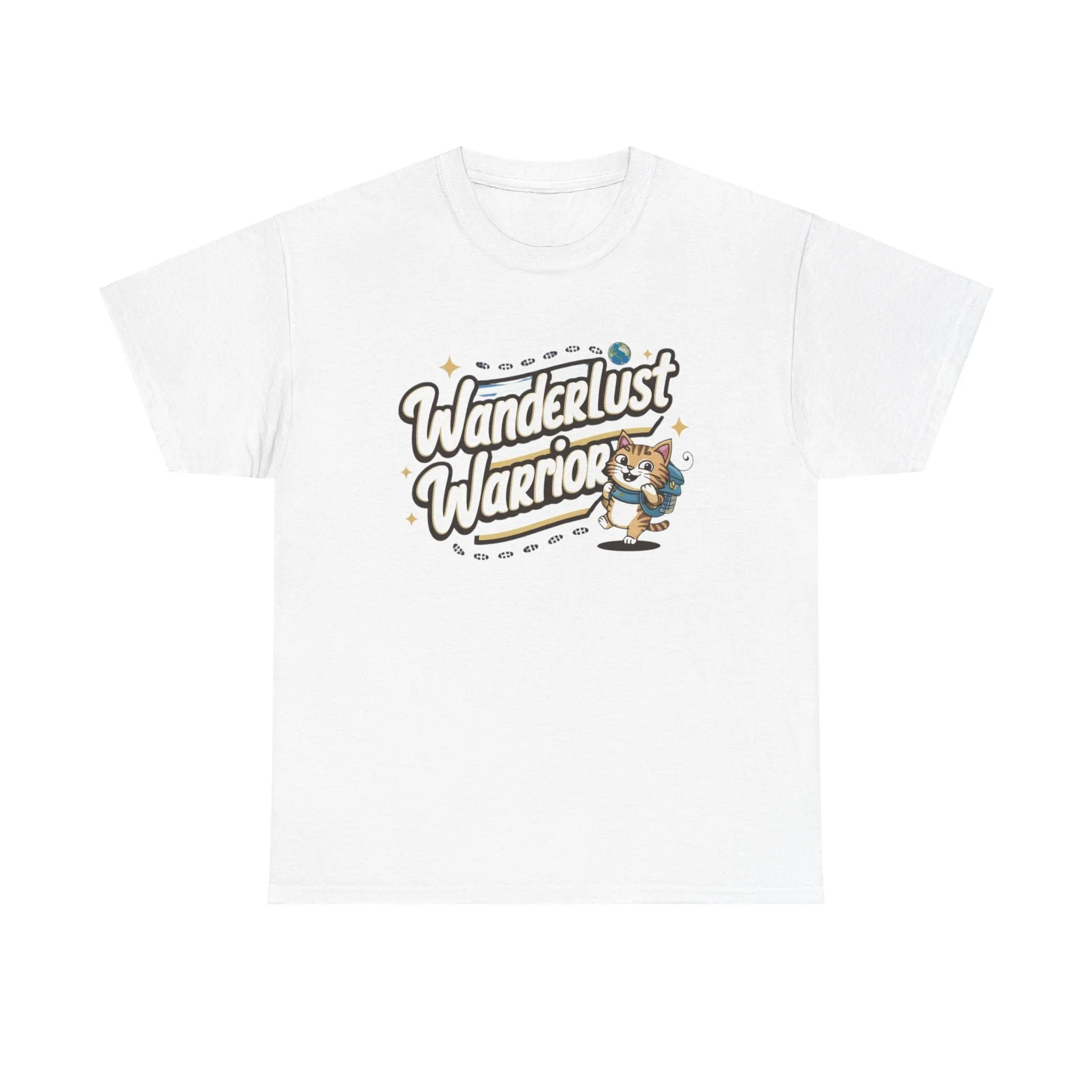 Funny Cat Wanderlust Warriors Travel Vacation Gift Men Kids Women Funny Cat T-Shirt