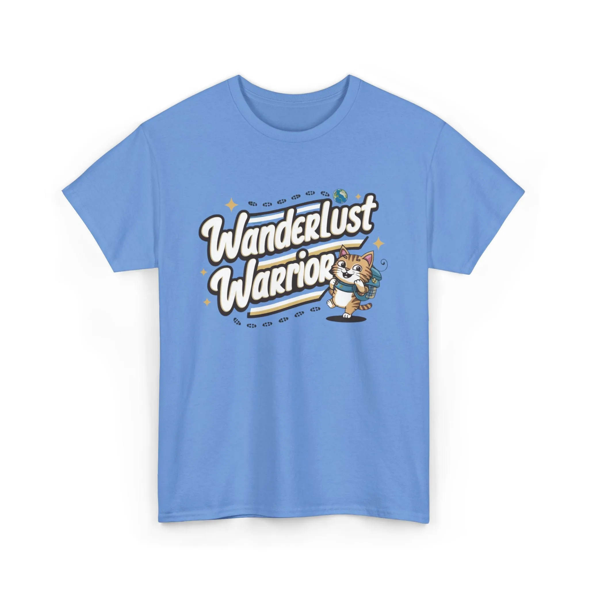 Funny Cat Wanderlust Warriors Travel Vacation Gift Men Kids Women Funny Cat T-Shirt