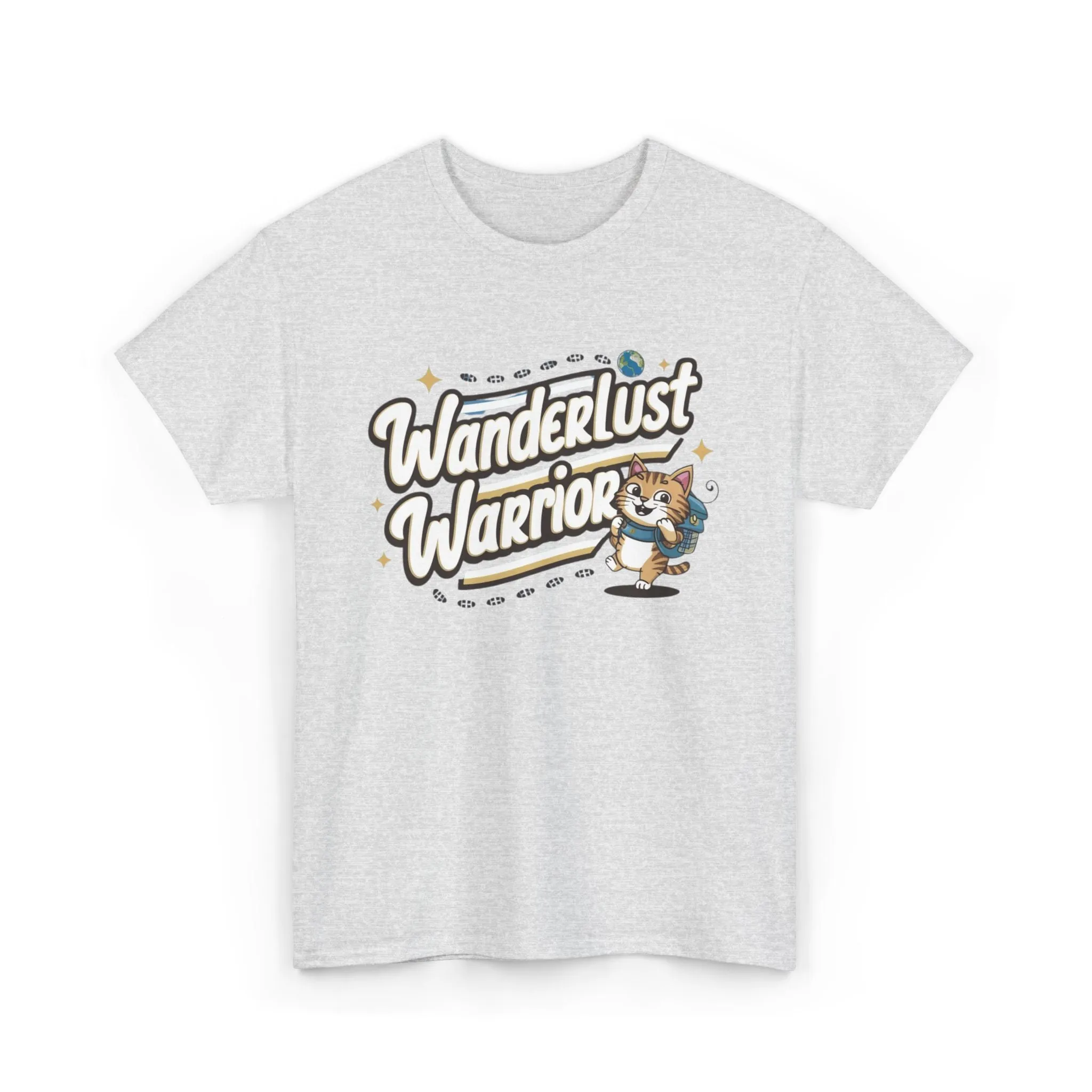 Funny Cat Wanderlust Warriors Travel Vacation Gift Men Kids Women Funny Cat T-Shirt