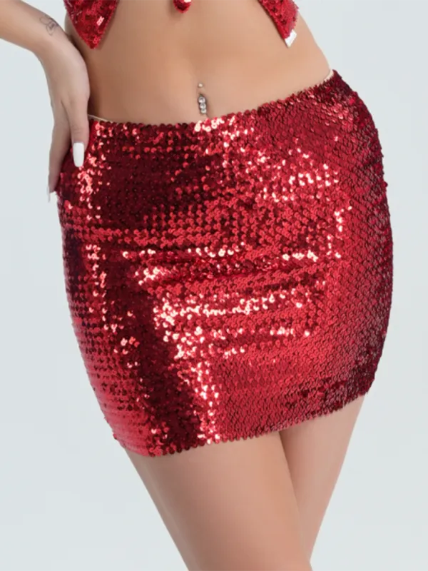 Glam Pink Sequined Evening Dress | Tailored Fit
