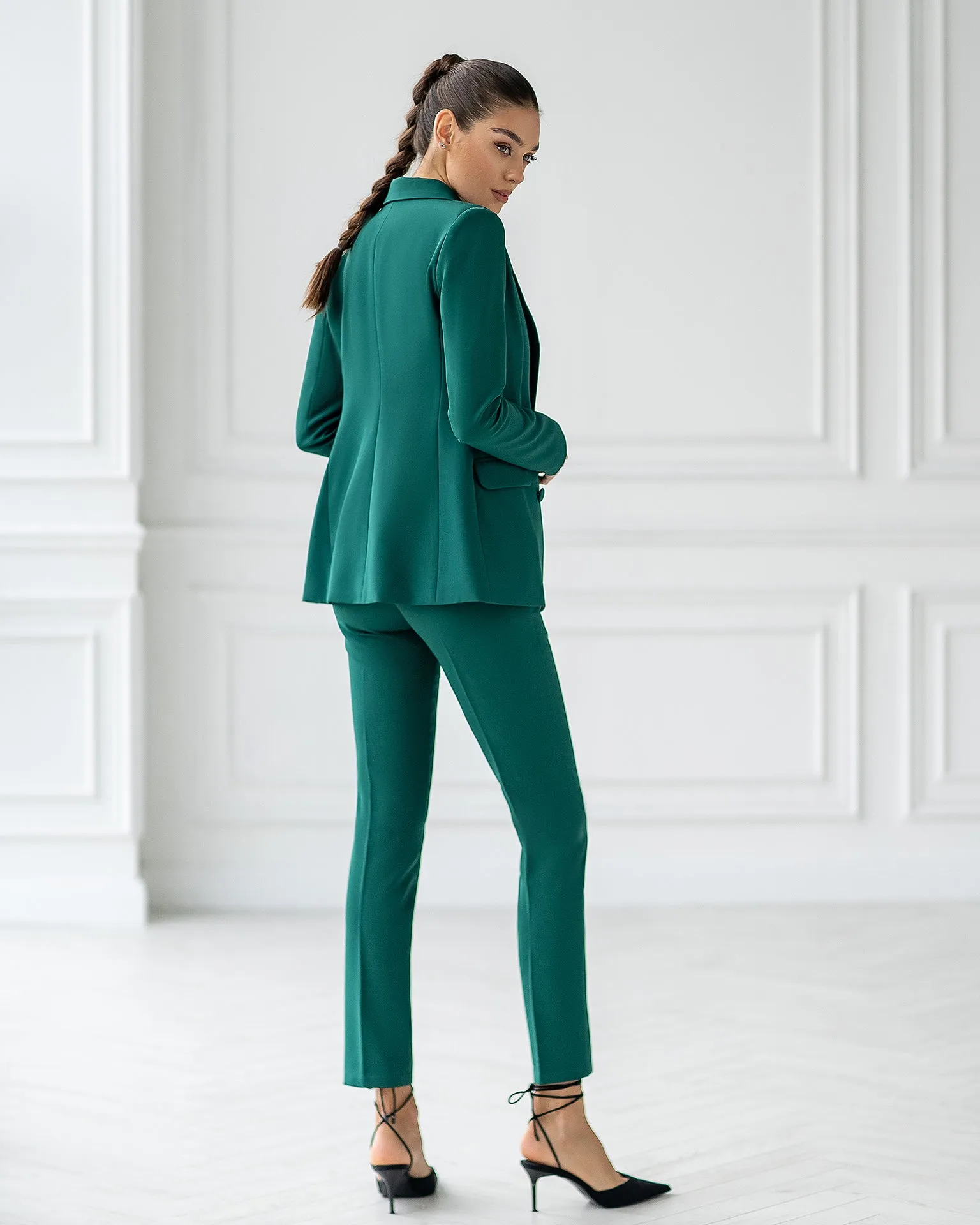 Green Double Breasted Suit 2-Piece