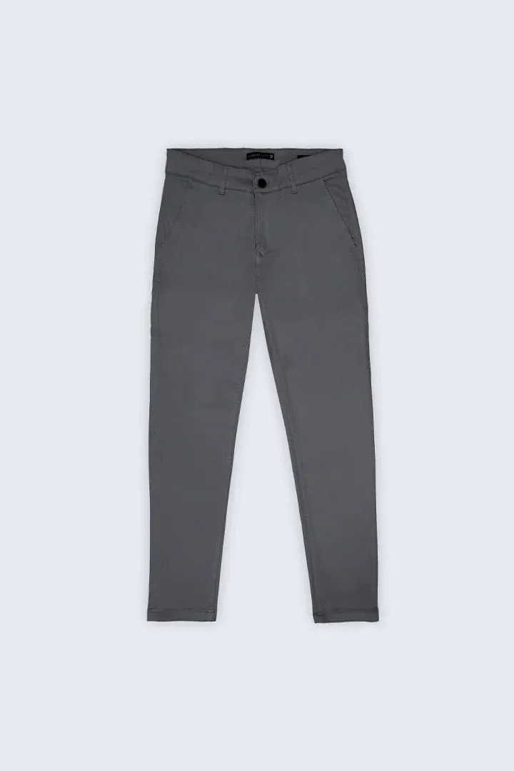 Grey Slim Fit Chino Pants