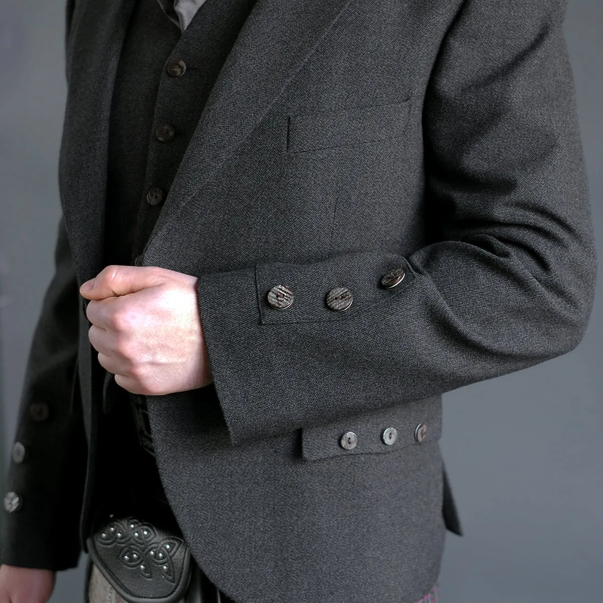 Grey Tweed Jacket with waistcoat