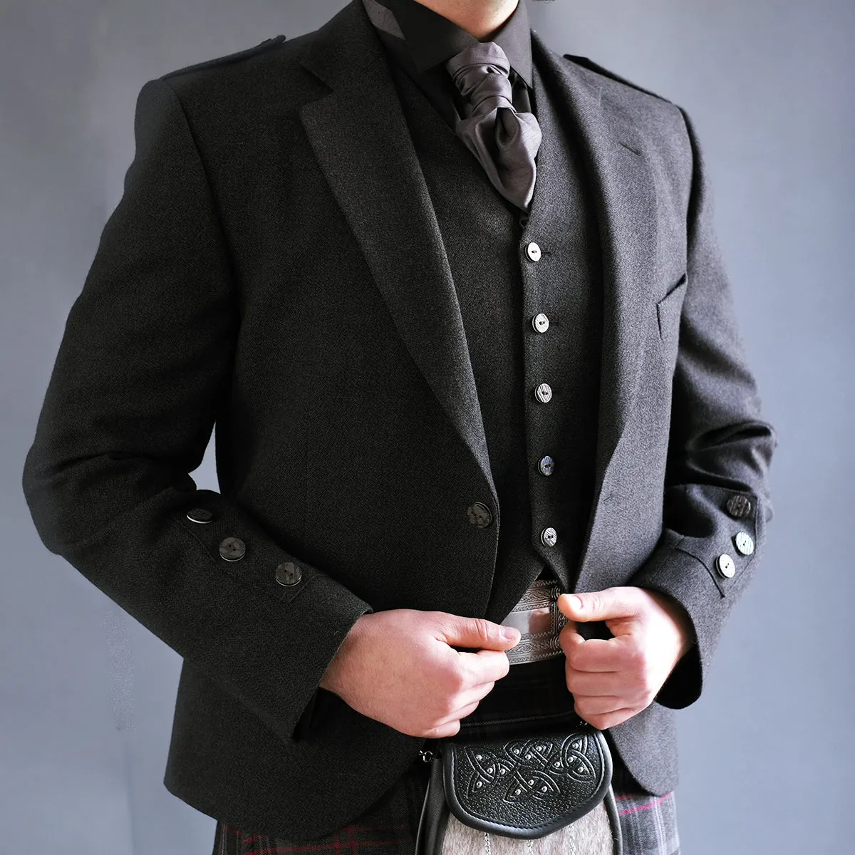 Grey Tweed Jacket with waistcoat