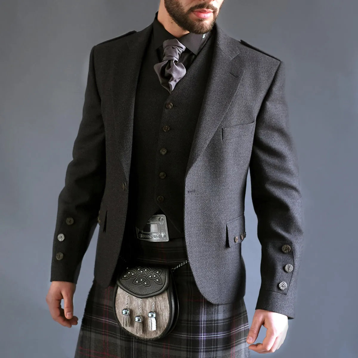 Grey Tweed Jacket with waistcoat