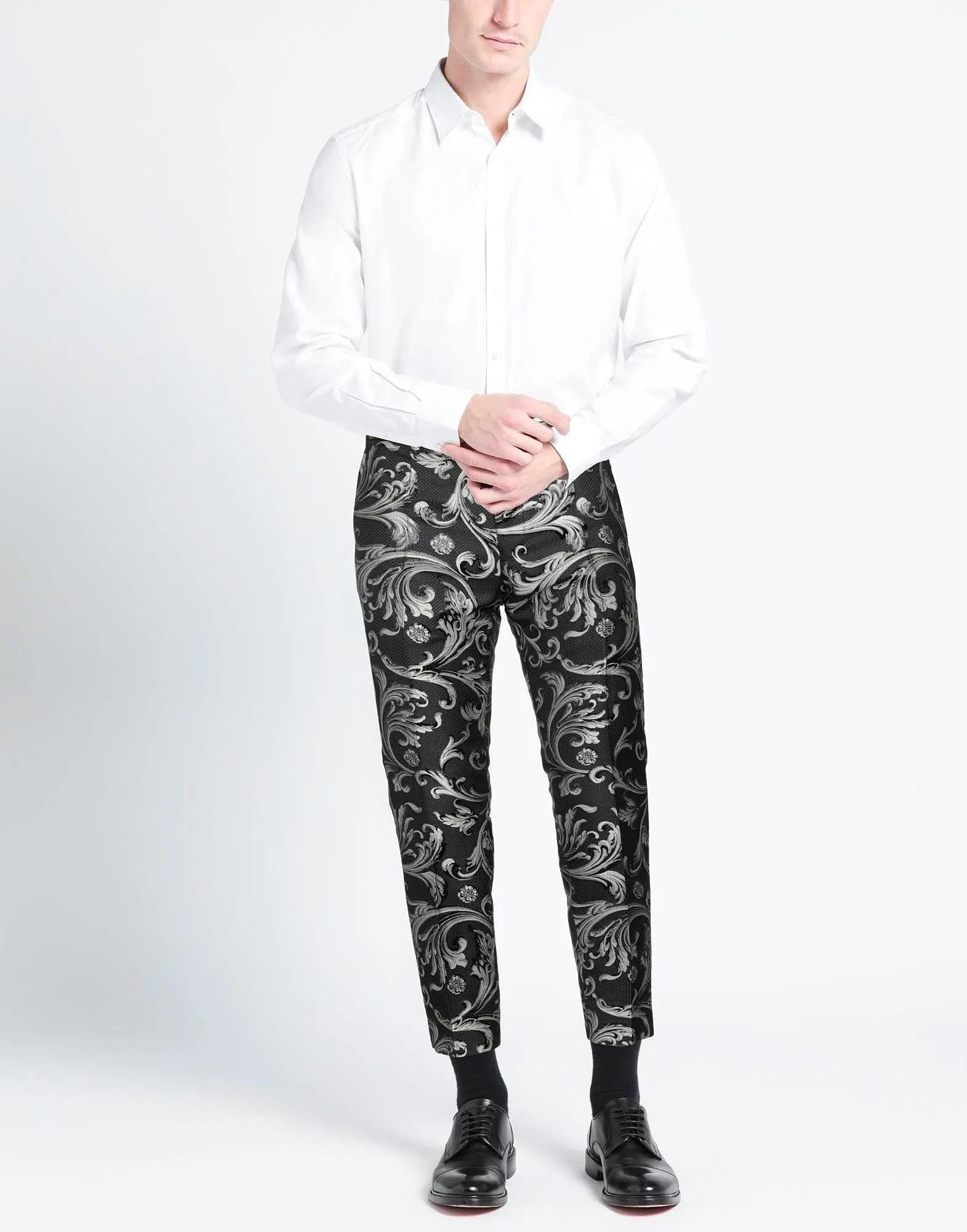 Jacquard Slim-Fit Pants